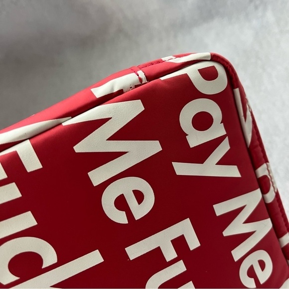 SUPREME x PORTER YOSHIDA Red Ipad Case Zip Around F*ck You Pay Me 2012 - Picture 5 of 16